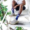 For Bare Feet NHL New York Islanders 4 Stripe Deuce Crew Sock Team Color MEDIUM view 2