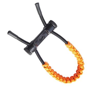 ZSHJG Archery Bow Wrist Sling Survival Sling Hunting Shooting Adjustable Bow Braided Strap Rope for Compound Bow (Yellow)