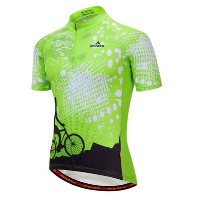 Uriah Men's Cycling Jersey Short Sleeve Breathable Rider Green Size 4XL(CN)