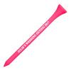 500 Personalized Custom Wood Golf Tees - 1 Color Imprint 2-1/8" Citrus Pink view 1
