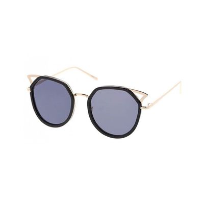 Fashion Culture Women's Rex Bold Cat Eye Sunglasses (Gold)