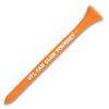 500 Personalized Custom Wood Golf Tees - 1 Color Imprint 2-1/8" Orange view 1
