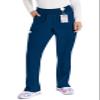 Dickies Women's Scrub Pants Natural Rise Tapered Leg Pull-On Bottoms with 7 Pockets and Knit Waistband DK005P, S Petite, Navy view 1