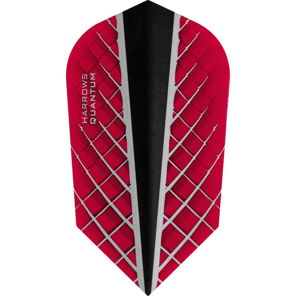 Harrows Quantum X Dart Flights - 100 Micron - Slim - 3D Effect - Red- 1 Set (3)