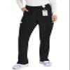 Dickies EDS Essentials Women Scrubs Pant Natural Rise Tapered Leg Pull-on DK005, XXS, Black view 1