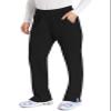 Dickies EDS Essentials Women Scrubs Pant Natural Rise Tapered Leg Pull-on DK005, XXS, Black view 4