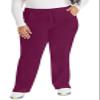 EDS Essentials Scrubs for Women, Drawstring Cargo Scrub Pants DK010P, XL Petite, Wine view 1