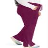 EDS Essentials Scrubs for Women, Drawstring Cargo Scrub Pants DK010P, XL Petite, Wine view 3