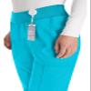 EDS Essentials Pull-On Scrubs for Women, Yoga-Inspired DK005P, XL Petite, Turquoise view 3