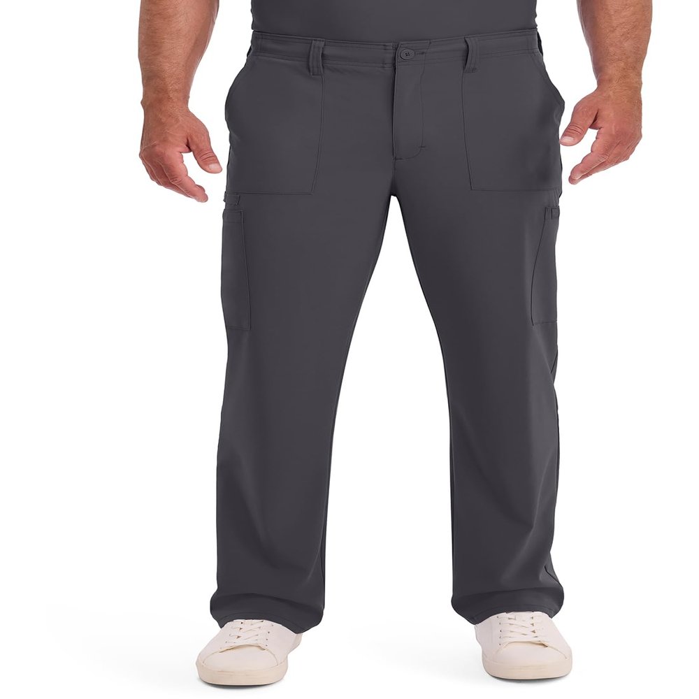 Dickies Scrub Pant for Men Natural Rise Drawstring Bottoms with 6 Pockets and Back Elastic Waistband - DK015, S Short, Pewter