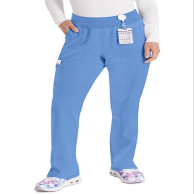 Dickies EDS Essentials Women Scrubs Pant Natural Rise Tapered Leg Pull-on Plus Size DK005, 3XL, Ciel