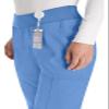 Dickies EDS Essentials Women Scrubs Pant Natural Rise Tapered Leg Pull-on Plus Size DK005, 3XL, Ciel view 3