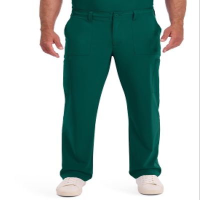 Dickies Scrub Pant for Men Natural Rise Drawstring Bottoms with 6 Pockets and Back Elastic Waistband - DK015, XS Short, Hunter Green