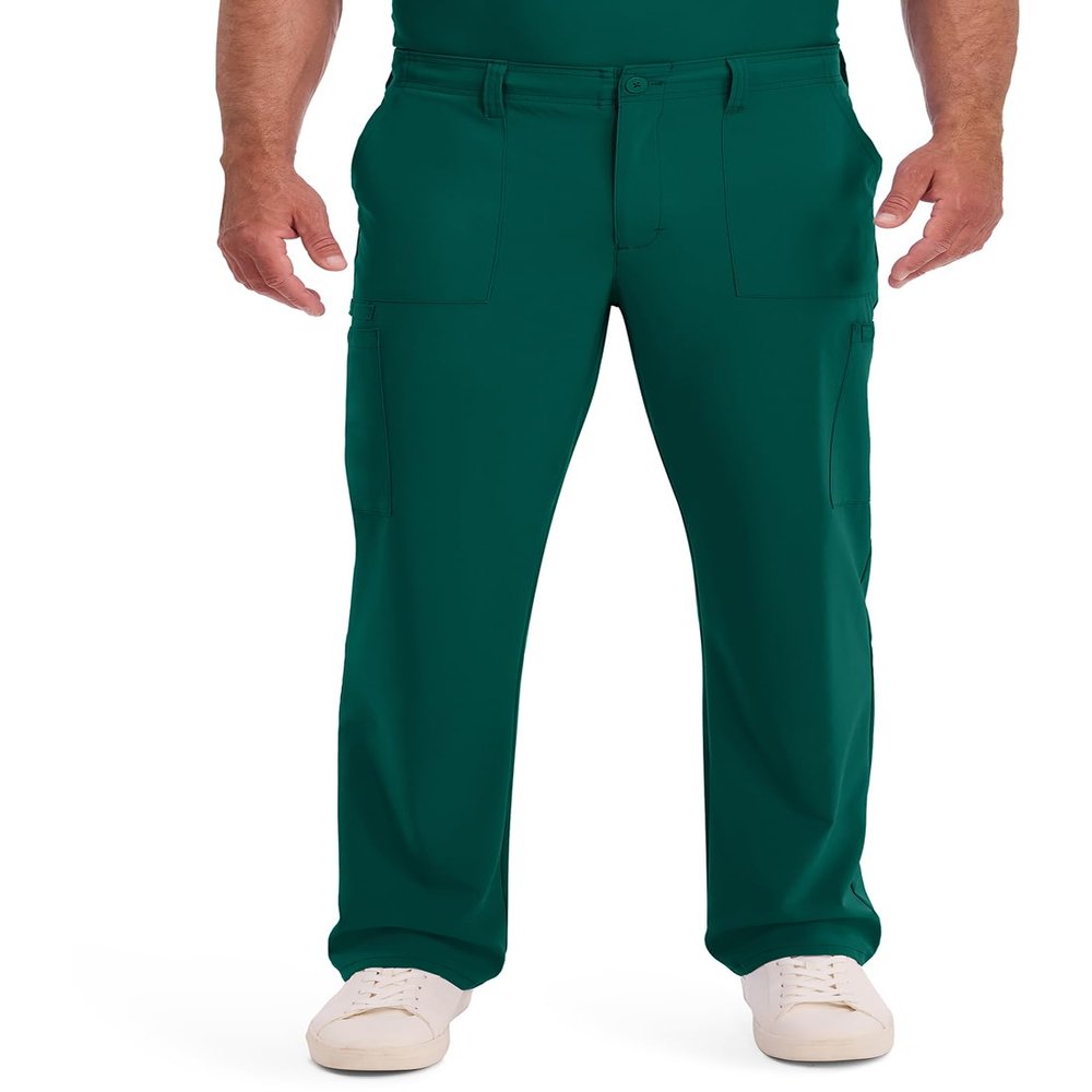 Dickies Scrub Pant for Men Natural Rise Drawstring Bottoms with 6 Pockets and Back Elastic Waistband - DK015, XS Short, Hunter Green