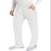 EDS Essentials Pull-On Scrubs for Women, Yoga-Inspired DK005P, L Petite, White view 4