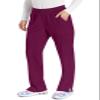 Dickies EDS Essentials Women Scrubs Pant Natural Rise Tapered Leg Pull-on Plus Size DK005P, 3XL Petite, Wine view 4