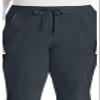 EDS Essentials Scrubs for Women, Drawstring Cargo Scrub Pants DK010P, XL Petite, Pewter view 2