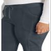 EDS Essentials Scrubs for Women, Drawstring Cargo Scrub Pants DK010P, XL Petite, Pewter view 4