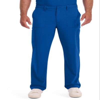 Dickies Scrub Pant for Men Natural Rise Drawstring Bottoms with 6 Pockets and Back Elastic Waistband - DK015, S Short, Royal