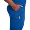 Dickies Scrub Pant for Men Natural Rise Drawstring Bottoms with 6 Pockets and Back Elastic Waistband - DK015, S Short, Royal view 3