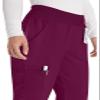 Dickies EDS Essentials Women Scrubs Pant Natural Rise Tapered Leg Pull-on DK005P, S Petite, Wine view 2