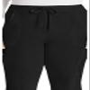 EDS Essentials Scrubs for Women, Drawstring Cargo Scrub Pants DK010P, XL Petite, Black view 2