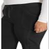 EDS Essentials Scrubs for Women, Drawstring Cargo Scrub Pants DK010P, XL Petite, Black view 3