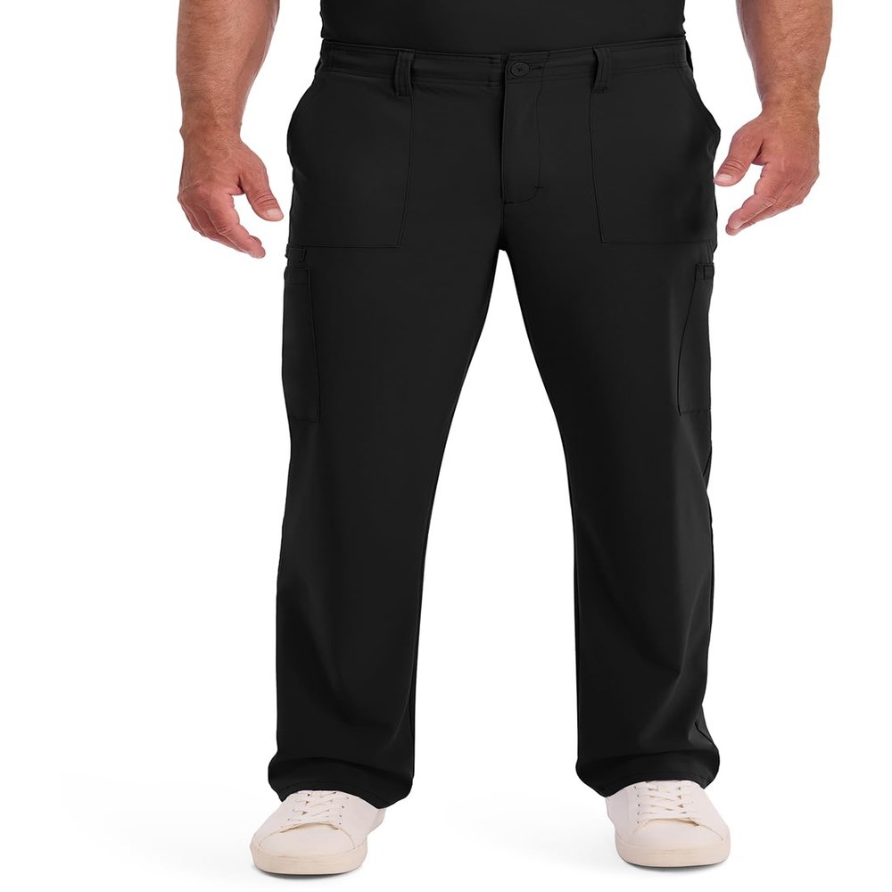 Dickies Scrub Pant for Men Natural Rise Drawstring Bottoms with 6 Pockets and Back Elastic Waistband - DK015, S Short, Black