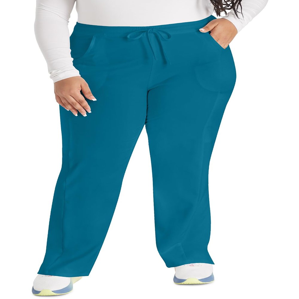 Dickies EDS Essentials Scrubs for Women, Drawstring Cargo Scrub Pants with Four-Way Stretch and Moisture Wicking DK010, S, Ca Caribbean Blue