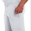 Dickies Scrub Pant for Men Natural Rise Drawstring Bottoms with 6 Pockets and Back Elastic Waistband - DK015, M, White view 2
