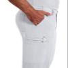 Dickies Scrub Pant for Men Natural Rise Drawstring Bottoms with 6 Pockets and Back Elastic Waistband - DK015, M, White view 3
