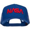 3D NASA Letters Logo Embroidered Twill Mesh Cap - Royal OSFM view 1