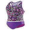 Speedo Girls' 2-Piece Swim, Tankini Purple Geo (12) view 1