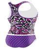 Speedo Girls' 2-Piece Swim, Tankini Purple Geo (12) view 2