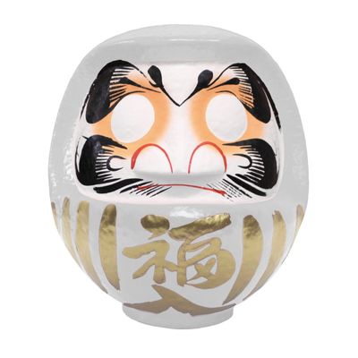  Daruma HKDM-13-WH-10 Fuku Daruma No. 13, White, [Company Safety/Goal Achievement] 13.4 x 11.8 x 14.2 inches (34 x 30 x 36 cm)