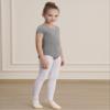 WEGETIT Gymnastics Leotards for Girls Ballet Dance Toddler Leotard Short Sleeve Bodysuit (Gray, 2-4T) view 3