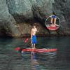Goplus Inflatable Stand up Paddle Board Surfboard SUP Board with Adjustable Paddle Carry Bag Manual Pump Repair Kit Removable Fin for All Skill Levels, 6" Thick (Red, 11 FT) view 3