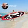 Goplus Inflatable Stand up Paddle Board Surfboard SUP Board with Adjustable Paddle Carry Bag Manual Pump Repair Kit Removable Fin for All Skill Levels, 6" Thick (Red, 11 FT) view 4