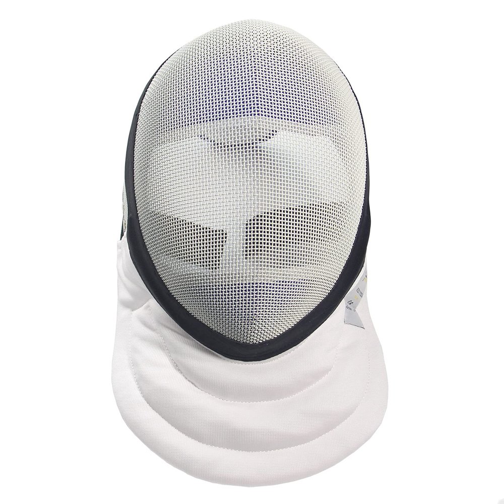 LEONARK Fencing Epee Mask Hema Helmet CE 350N Certified National Grade Masque - Fencing Protective Gear (White, Large)