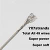 LOTITONG 50 Meters 264lb Fishing Steel Wire line 7x7 49 Strands Trace Coating Wire Leader Coating Jigging Wire Lead Fish Jigging Line Fishing Wire Stainless Steel Leader Wire 1.5mm view 3