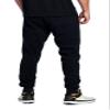 PROGO USA Men's Joggers Sweatpants Basic Fleece Marled Jogger Pant Elastic Waist (Medium, Black (Slanted Pocket)) view 4