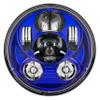 Eagle Lights 5.75 inch Blue LED Projection Headlight - Generation III for Harley Sportster, Indian Scout (Blue) view 1