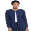 Dickies Scrub Jackets For Woman Snap Front Warm-up Jacket With 2 Pockets - DK305, XXS, Navy view 1