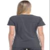 Dickies EDS Essentials, Mock Wrap Top Scrubs for Women with Four-Way Stretch and Moisture Wicking DK625, XL, Pewter view 2