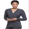 Dickies Scrub Jackets For Woman Snap Front Warm-up Jacket With 2 Pockets - DK305, XL, Pewter view 1