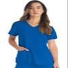 Dickies EDS Essentials Scrubs, V-Neck Womens Tops with Four-Way Stretch and Moisture Wicking Plus Size DK615, 2XL, Royal view 1