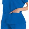 Dickies EDS Essentials Scrubs, V-Neck Womens Tops with Four-Way Stretch and Moisture Wicking Plus Size DK615, 2XL, Royal view 2