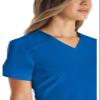 Dickies EDS Essentials Scrubs, V-Neck Womens Tops with Four-Way Stretch and Moisture Wicking Plus Size DK615, 2XL, Royal view 3