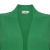 Cielo Women's Solid Basic Open Front Pockets Knit Sweater Cardigan Apple Green S view 3