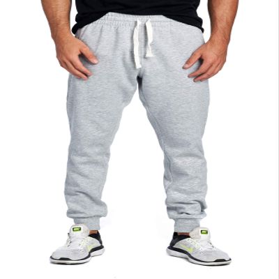 PROGO USA Men's Joggers Sweatpants Basic Fleece Marled Jogger Pant Elastic Waist (Medium, Heather Grey (Slanted Pocket))